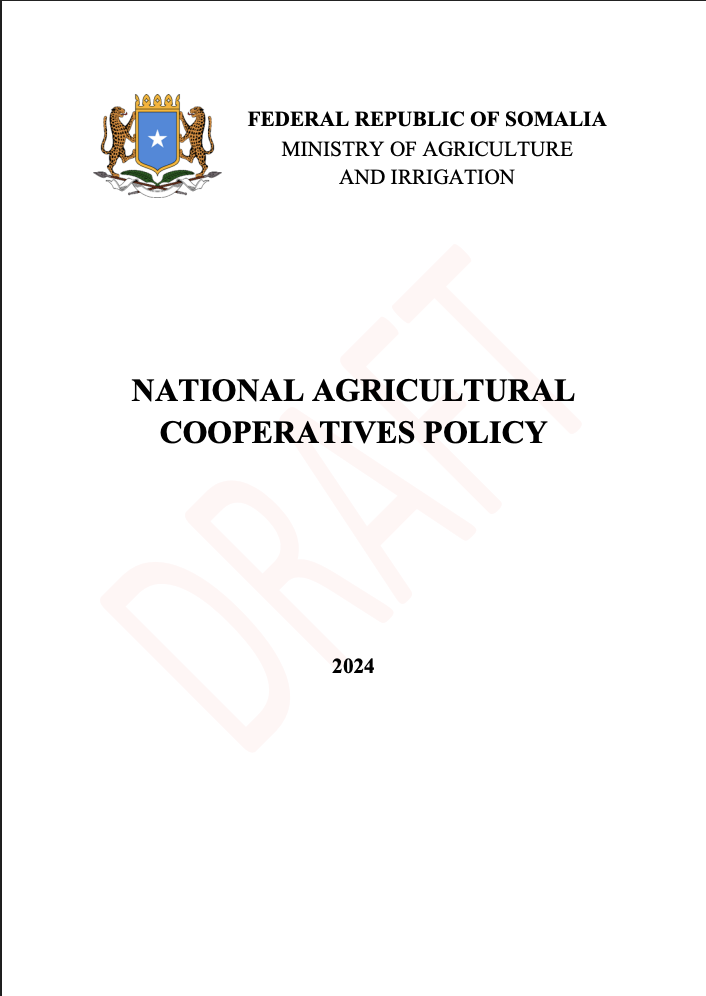 NATIONAL AGRICULTURAL COOPERATIVES POLICY